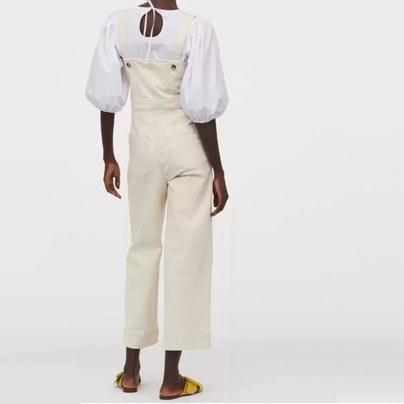 NWT H&M Workwear Coveralls Jumpsuit in Ivory Denim size XS - Picture 4 of 10